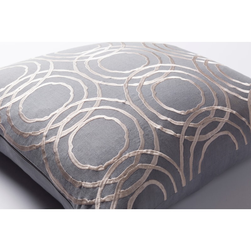 Decorative Steyning Grey 22-inch Throw Pillow Cover