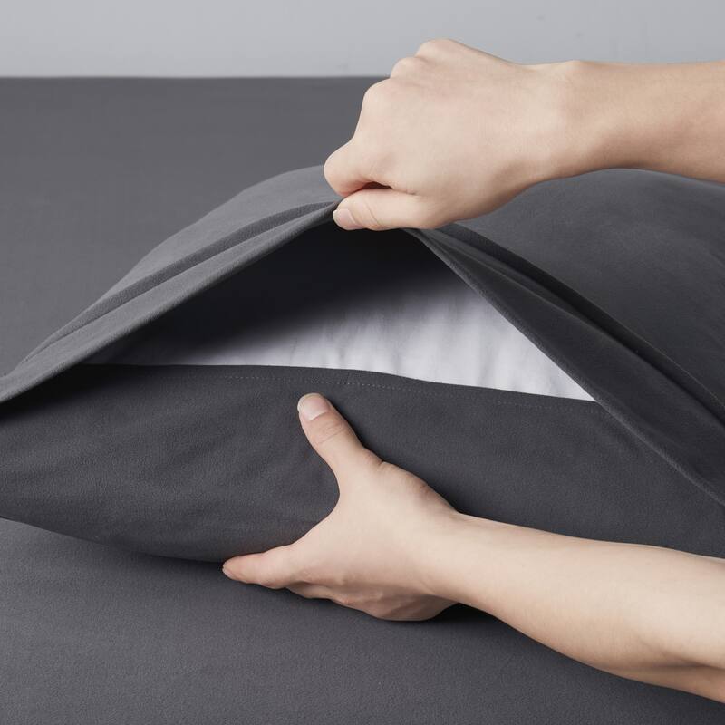 1500 Supreme Collection Microfiber Flannel Pillowcase 4 Pack