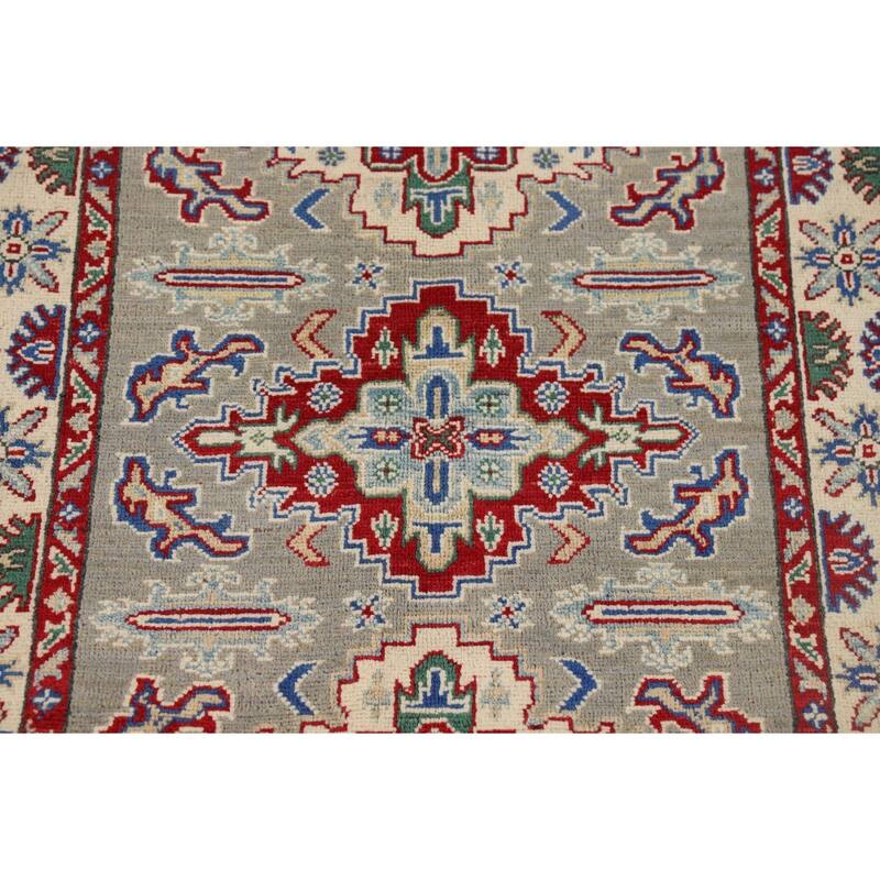 Kazak Accent Rug Handmade Traditional Oriental Wool Carpet - 3'3" x 5'0"