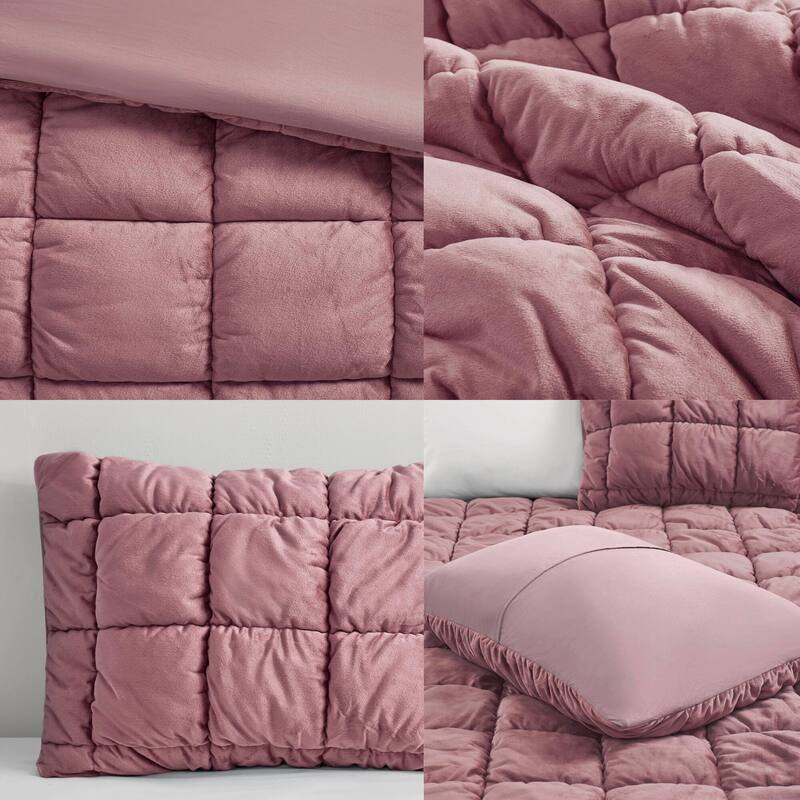 Intelligent Design Velvet Dream Puff 3 Piece Comforter Set