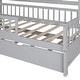 preview thumbnail 9 of 7, Twin Size Wooden House Bed Kids Bed with Trundle and Shelf for Home
