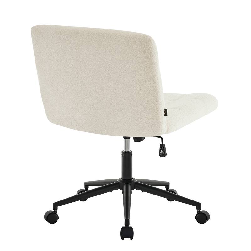 Home Office Desk Chair Armless Office Desk Chair with Cashmere Lumbar Support Adjustable Height, for Home Office Study Room
