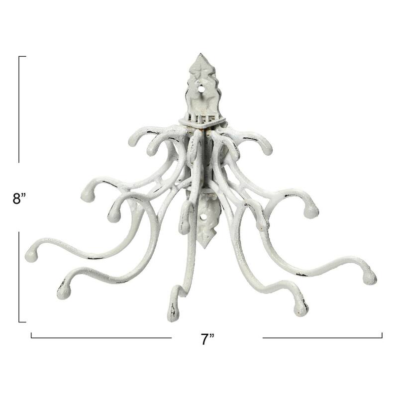 Cast Iron Multi Hook Wall Hanger with 15 Hooks