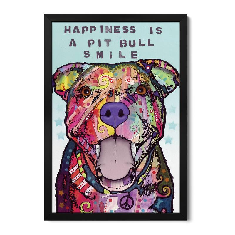 Smile Premium Framed Poster by Dean Russo - Black - 16x24x1