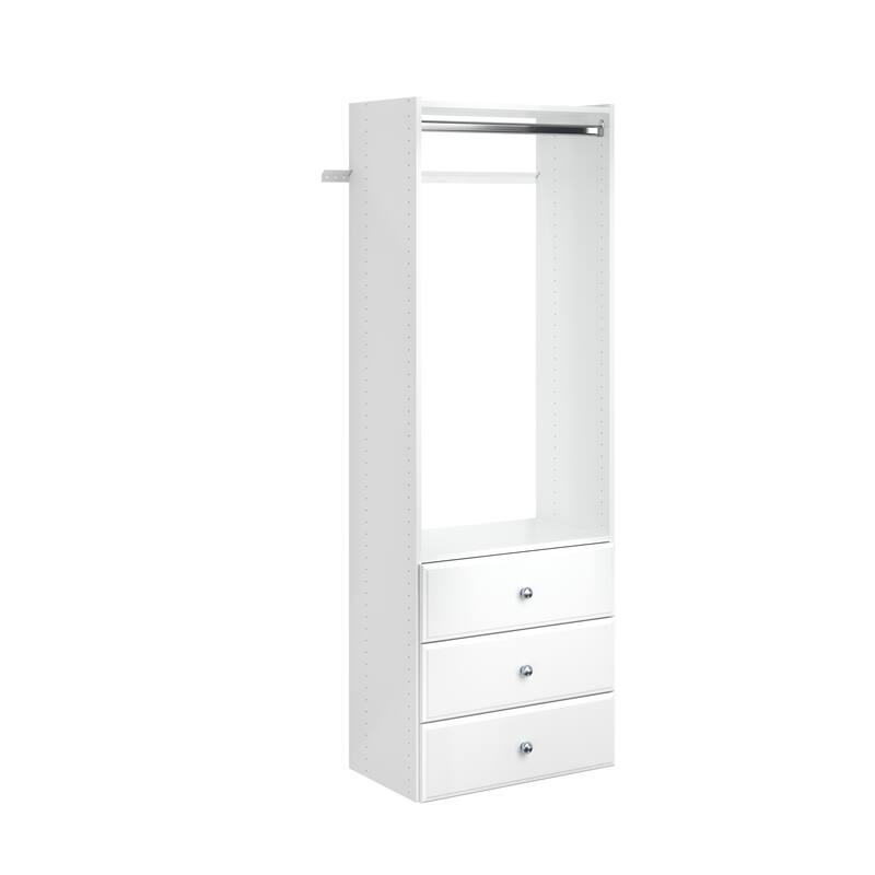 Easy Track Elite Laminate Closet Tower Kit - White