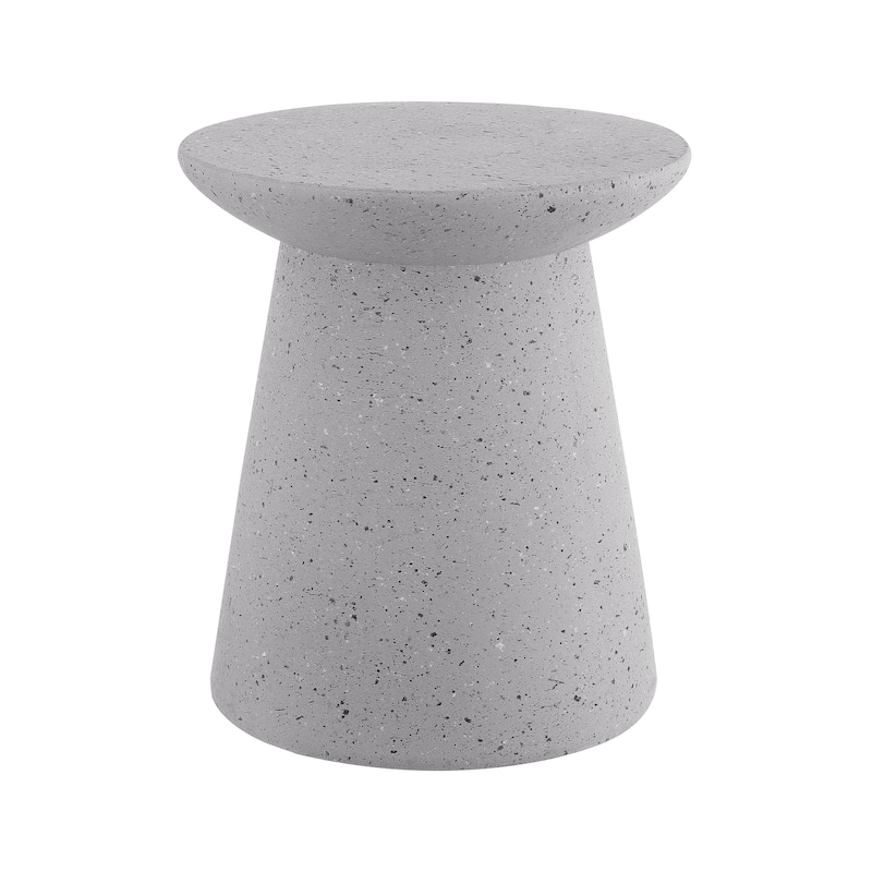 Brady 18" Minimalist Modern Drum Accent Table Pedestal, by JONATHAN Y
