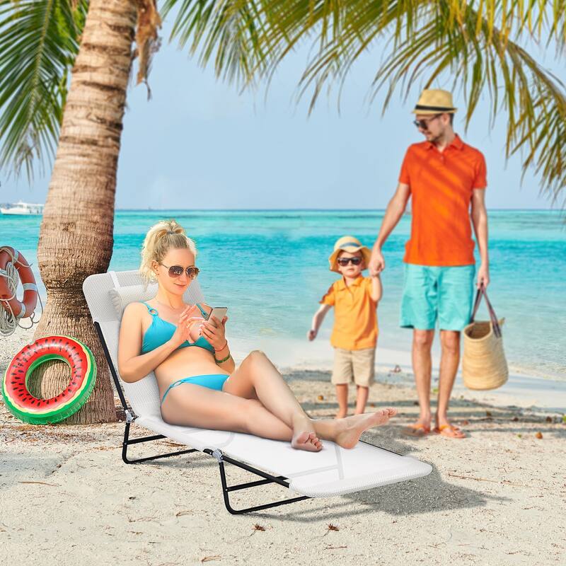 Sunbed Folding Recliner with Headrest