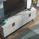 preview thumbnail 7 of 13, Adela Modern 60-inch Metal Base 4-Door Cabinet TV Stand