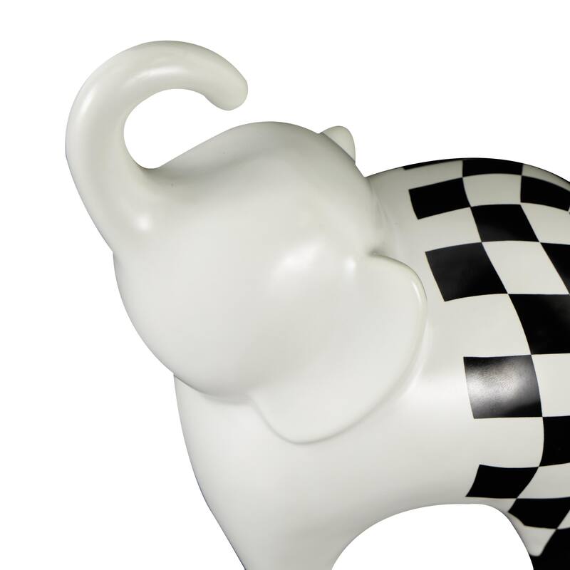 The Novogratz Gold, Silver, Black, White or Multi Colored Porcelain Ceramic Elephant Decorative Sculpture (Set of 2)