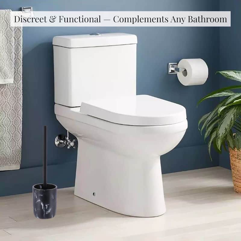 4-Piece Marble Bathroom Accessory Set - 10"L x 10"W x 10"H