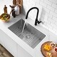 preview thumbnail 5 of 14, Dual Mount 28" Single-Bowl Stainless Steel Kitchen Sink S-306TG - 28" x 18" x 10"