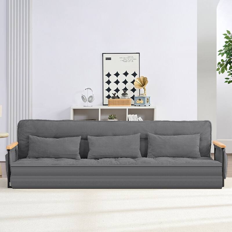 Mixoy Muti-Functional Folding Floor Sofa Bed,3-Seater,2-Seater,1-Seater Lazy Futon Sofa with 6 Position Adjustable Backrest