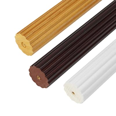 Mix and Match 1-3/8 in. dia. Wood Single Curtain Rod