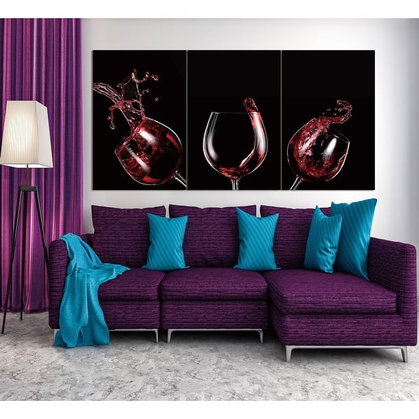 Wall picture from Plexiglas ® pressure on Acrylic 125x50 Food & Drinks Red Wine