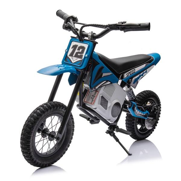 slide 2 of 80, Electric Bike with LED Display, 36V Battery, and Rear Disc Brake - 176 lbs Max Load, Ages 14+ Blue