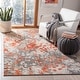 preview thumbnail 6 of 77, SAFAVIEH Madison Gudlin Modern Abstract Watercolor Rug 3' x 5' - Grey/Orange