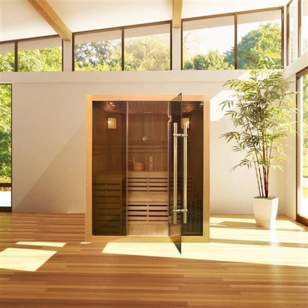 ALEKO 4 Person Wood Indoor Wet Dry Sauna with Electrical Heater - 71 x 62 x  83 inches - Bed Bath u0026 Beyond - 18259719
