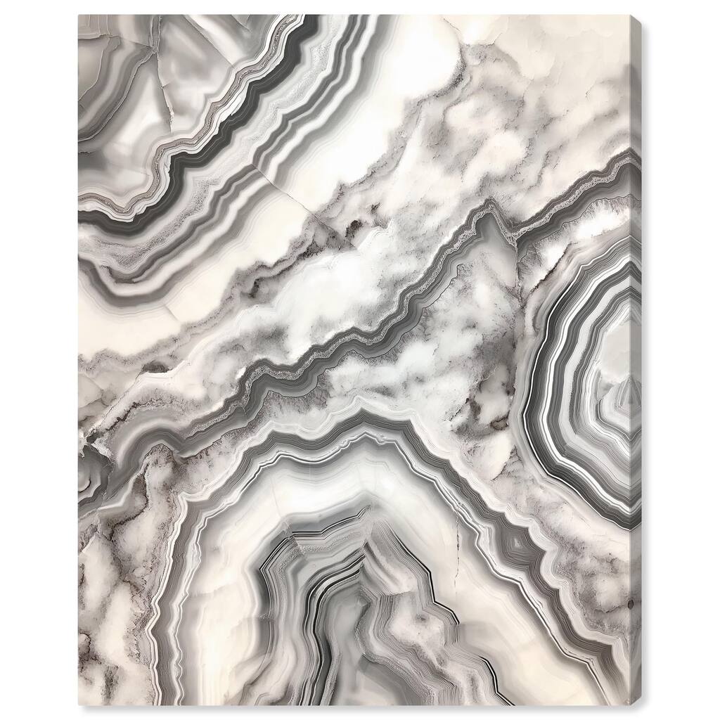Silvered Sediment Canvas by Art Remedy, Gallery Wrapped