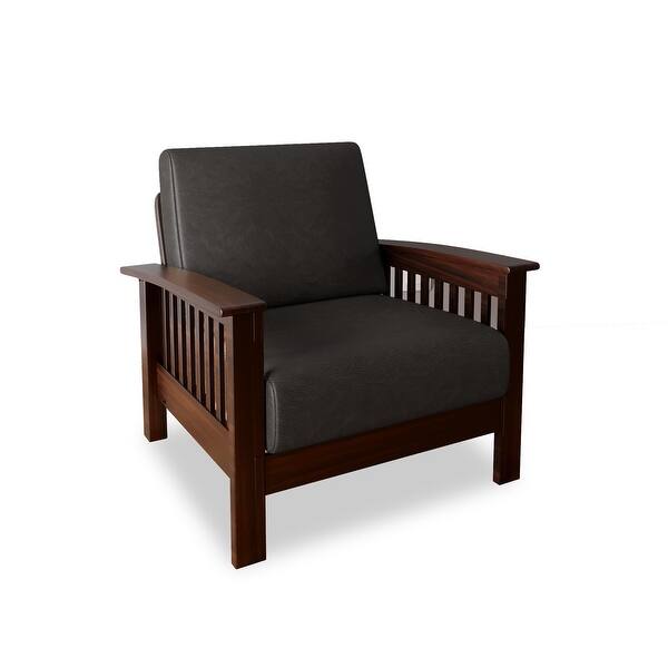 Urban outfitters' remy faux leather armchair is a testament to the brand's unrelenting pursuit for stylistic excellence. hills mission style oak accent chair by