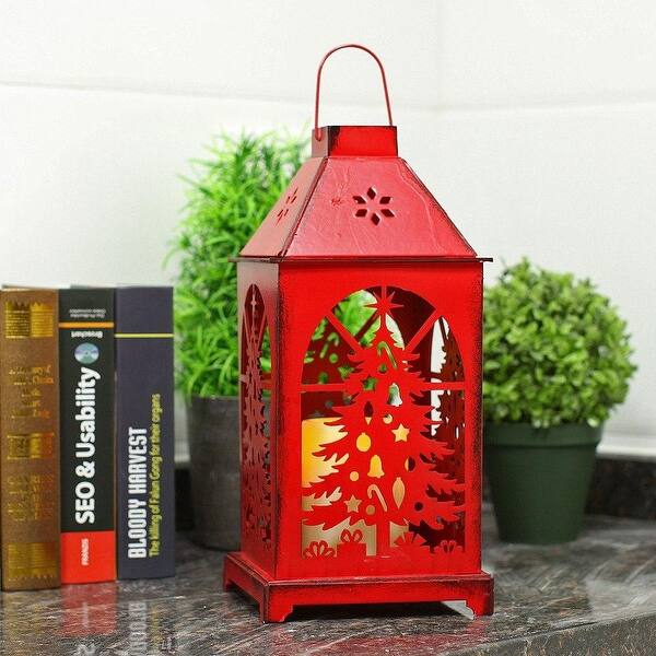 Shop Black Friday Deals On Christmas Lantern Led Candles With Timer Battery Operated Decorative Christmas Vintage Tree Decor Outdoor Indoor Use Overstock 25751839
