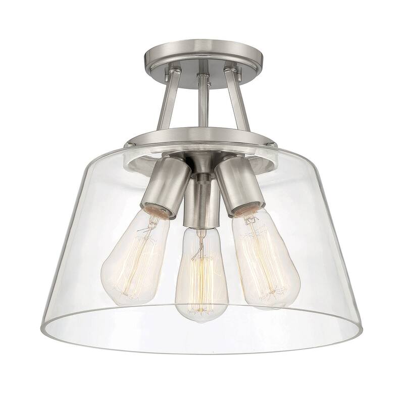 Savoy House Calhoun 3 Light 13" Wide Semi-Flush Ceiling Fixture