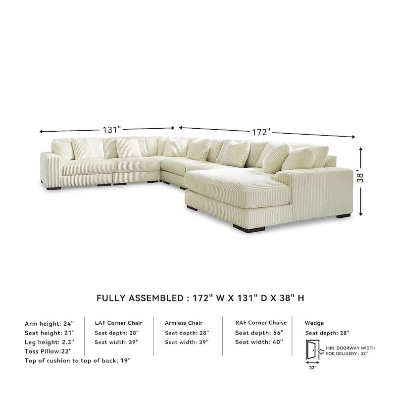Signature Design by Ashley Lindyn 6-Piece Sectional with Chaise