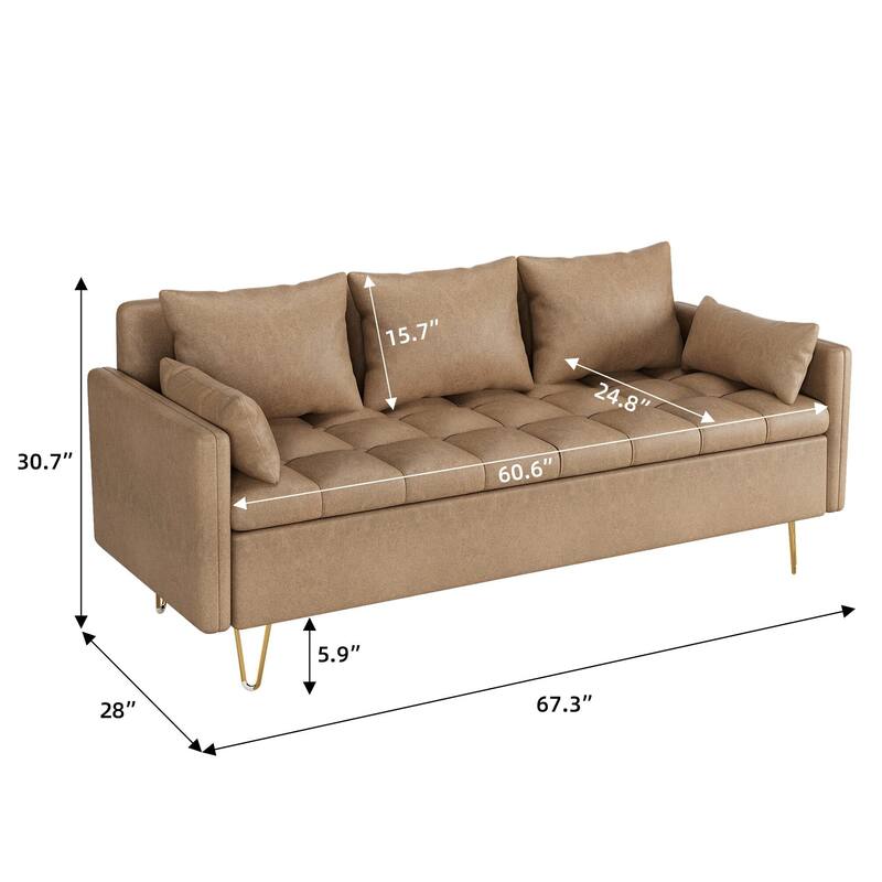 Modern Sofa - Linen Upholstery