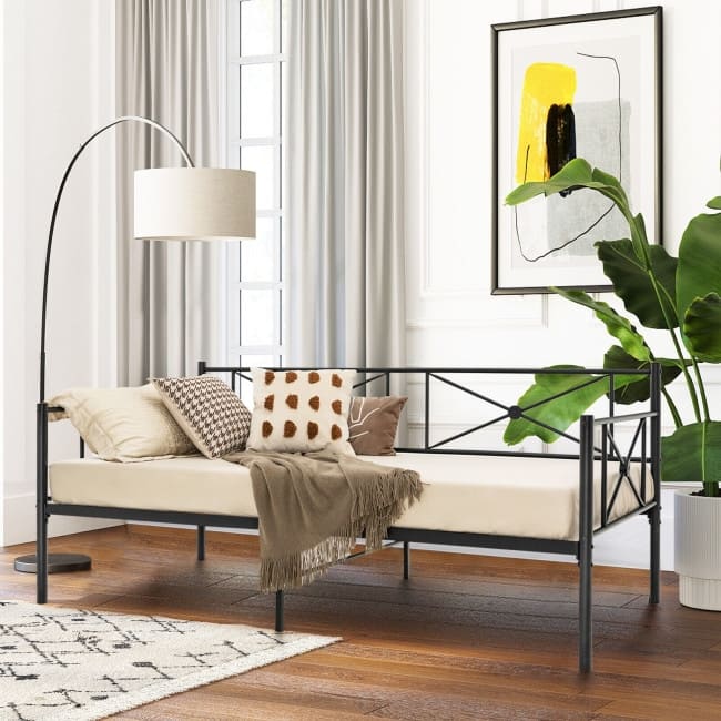 Metal Daybed Frame Twin Size with Slats