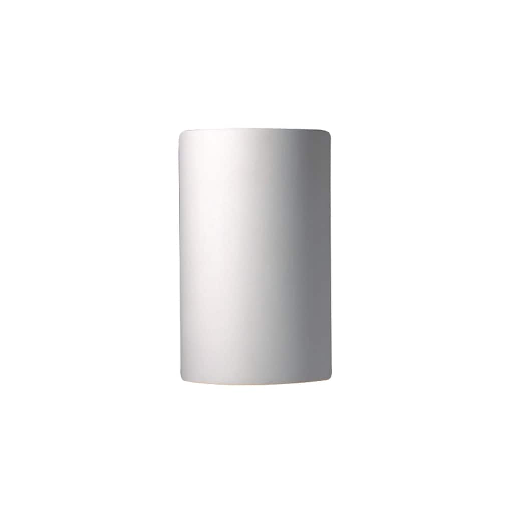Justice Design Group Ambiance Bisque Small Cylinder Closed Top Wall Sconce