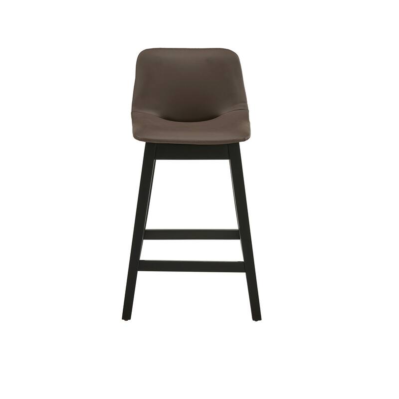 Savinhill Black Finish Vegan Leather Counter Height Chair (Set of 2) by iNSPIRE Q Modern