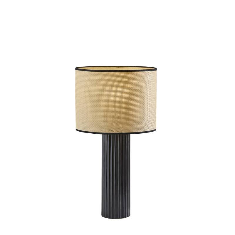 Primrose Table Lamp - Ribbed Black