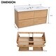 preview thumbnail 3 of 7, PROOX Modern 48in. Single Faucet Hole Floating Bathroom Vanity with Rectangular Integral Sink - 48"W x 20"D