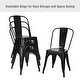 preview thumbnail 21 of 21, Set of 4 Dining Side Chair Stackable Bistro Cafe Metal Stool GunBlack - See details