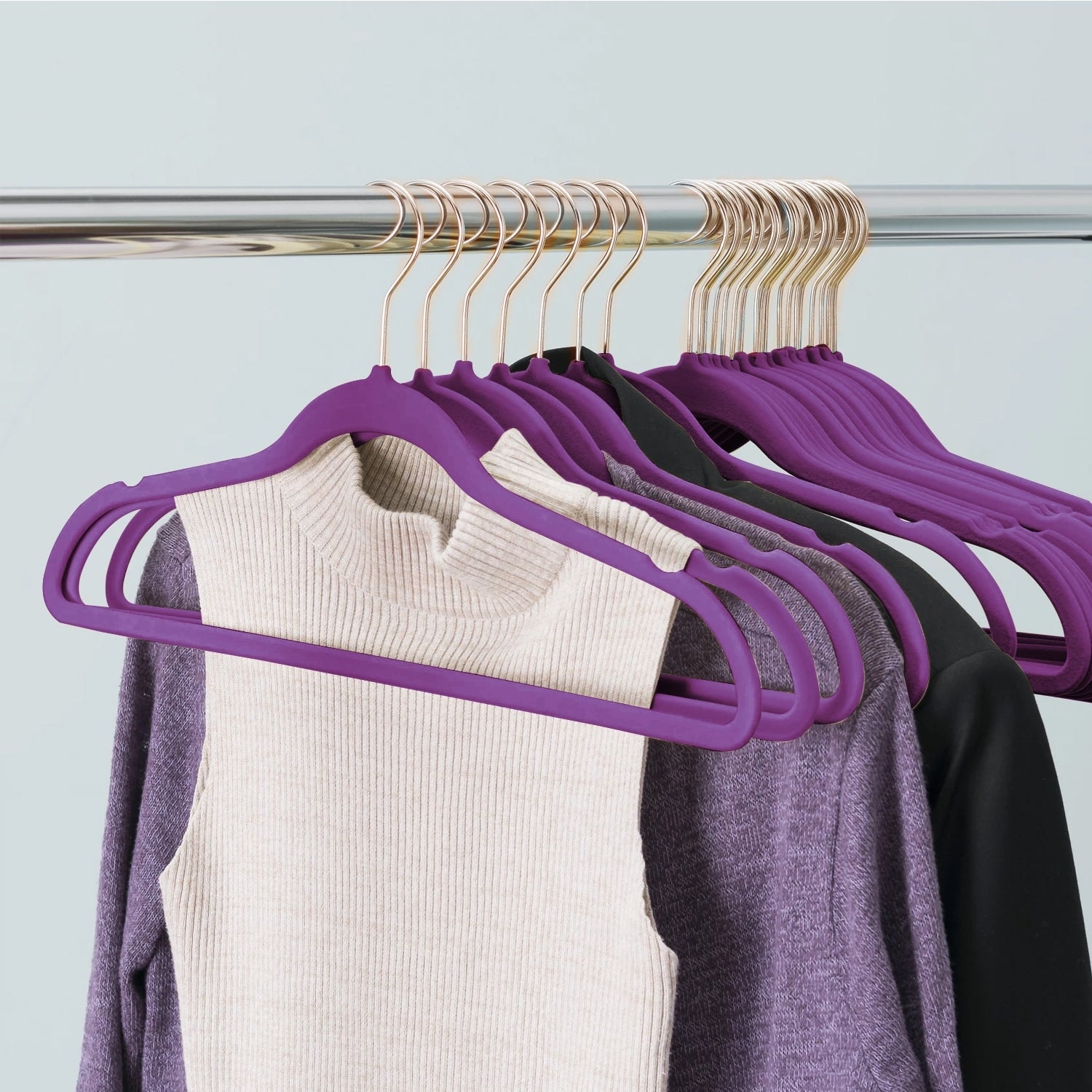 Premium Space Saving Velvet Hangers Holds Up To 10 Lbs, Clothes