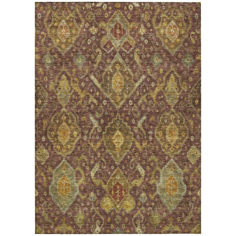 Machine Washable Indoor/ Outdoor Traditional Venetian Chantille Rug