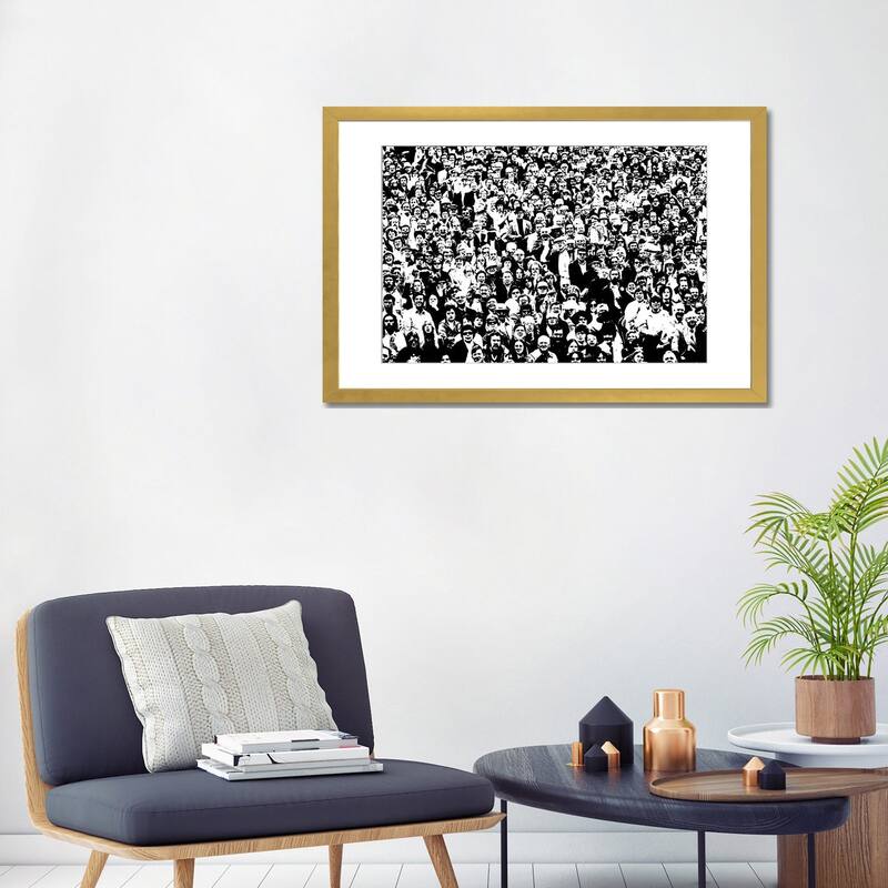 iCanvas "1970s Posterization Of Crowd In Stadium Bleachers" by Vintage Images