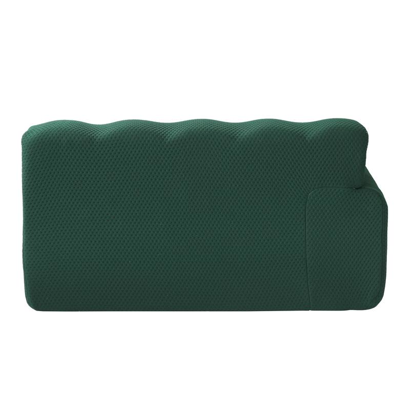 102.4" Oversize Loveseat 3D Mesh Fabric Sectional Sofa Modern Comfy Modular Floor Couch