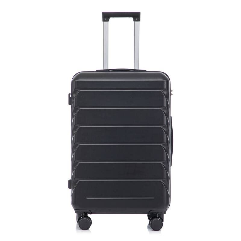 28 Inch Large Checked Luggage, Scratch Resistant Surface Four Multi-Directional Wheels, With Combination Lock and Side Hooks