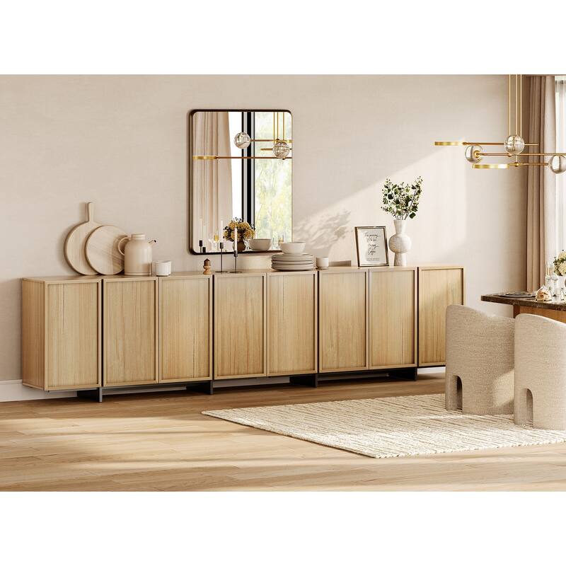 WAMPAT Buffet Cabinets, Modern Sideboard with Large Storage Space and T-Shaped Legs for Dinning Room, Kitchen