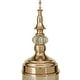 preview thumbnail 4 of 3, CosmoLiving by Cosmopolitan Gold Metal Decorative Jars with Finial Lids (Set of 2) - S/2 22", 19"H