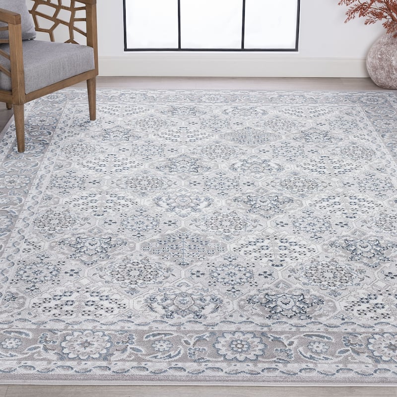 Linx Glam Border Indoor Area Rug - 7'10'' x 10'2'' - Gray