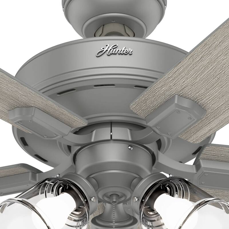 Hunter 60" Crestfield Ceiling Fan w/3-Light LED Light, Pull Chain - Farmhouse, Transitional, Rustic - Exclusive SureSpeed!