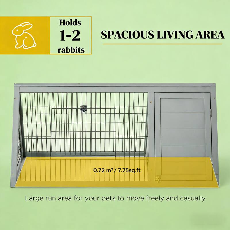 Small Animal Cage Rabbit Hutch,A-Frame Wooden Pet House
