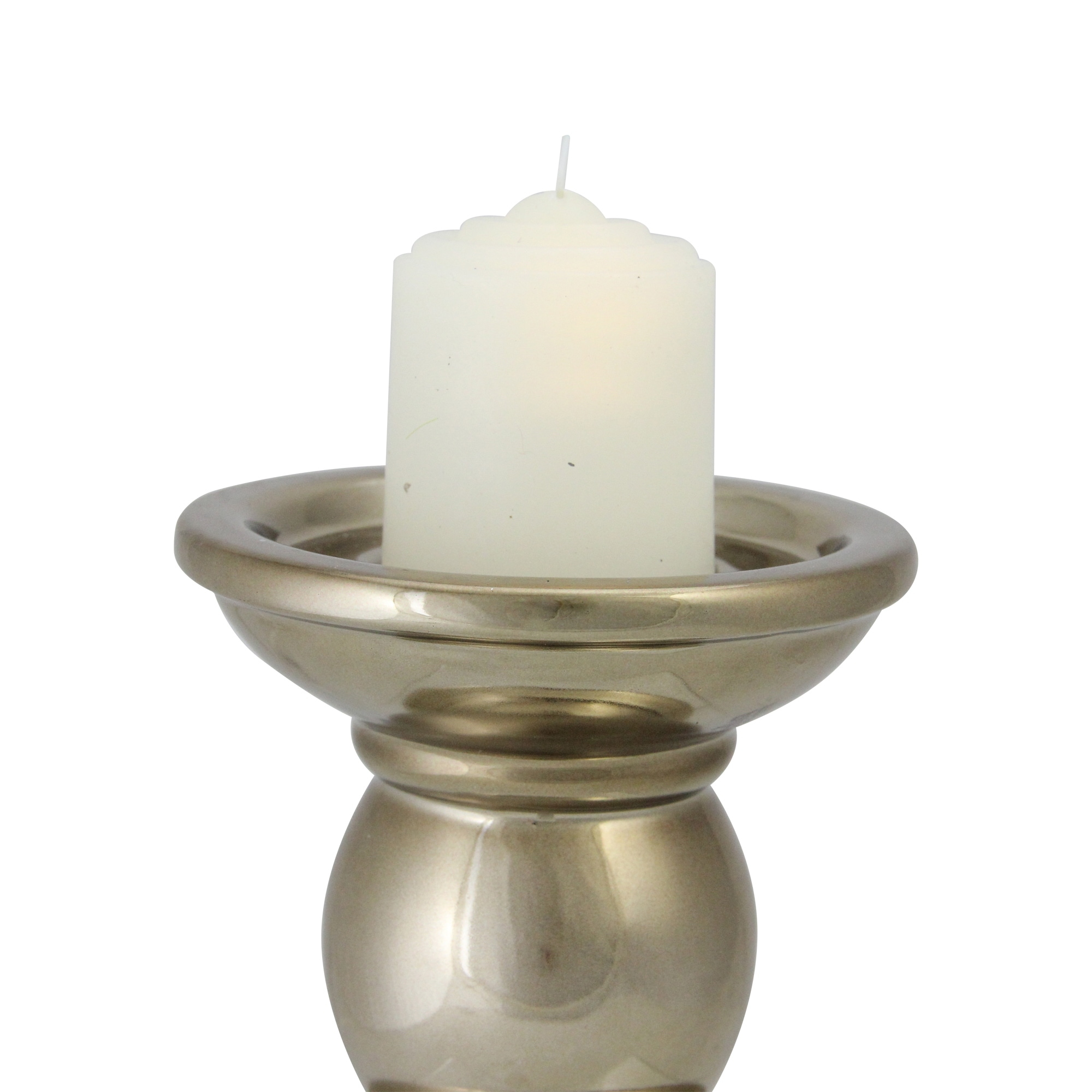 Shop 4 5 Shiny Champagne Gold Decorative Ceramic Pillar And Tea