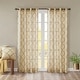 preview thumbnail 14 of 83, Madison Park Westmont Fretwork Print Grommet Top Window Single Curtain Panel