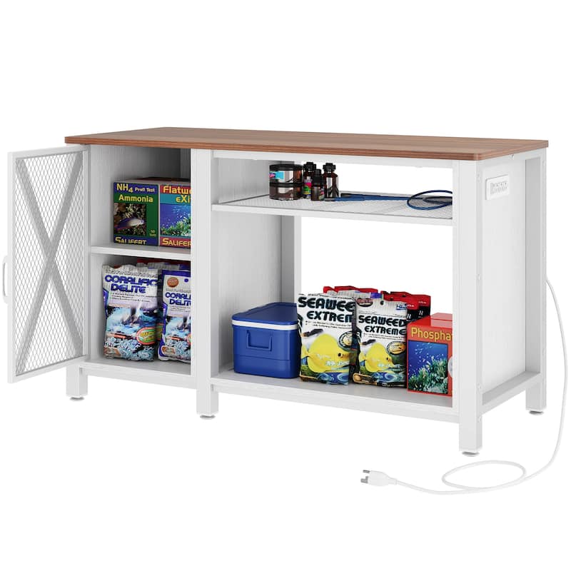 Moasis 55-75 Gallon Aquarium Stand with Power Outlets,Fish Tank Stand with Storage Cabinet