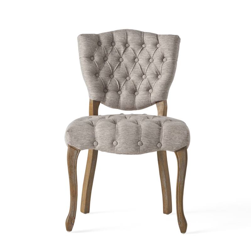 Crosswind Diamond Stitch Fabric Dining Chair by Christopher Knight Home