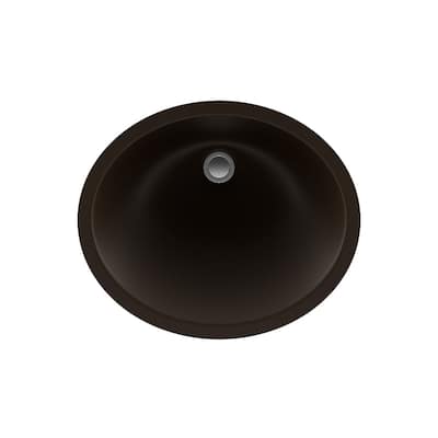 Lexicon Platinum V210 Quartz Composite Oval Vanity Sink - Galaxy Mocha