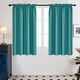 preview thumbnail 58 of 85, Deconovo Solid Rod Pocket Curtain Panel Pair, Set of 4 Panels 42x45 Inch - Teal