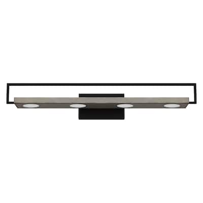 Winnett Integrated LED Matte Black Bath Bar